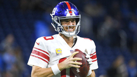 Eli Manning was the starting quarterback for the New York Giants.